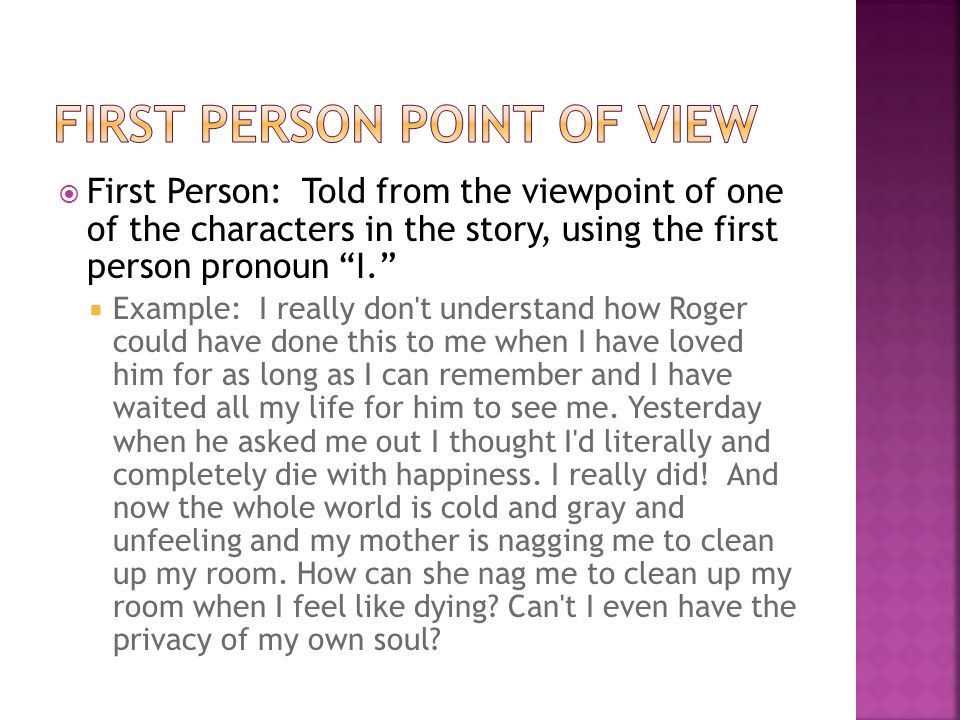 First Person Essay Example