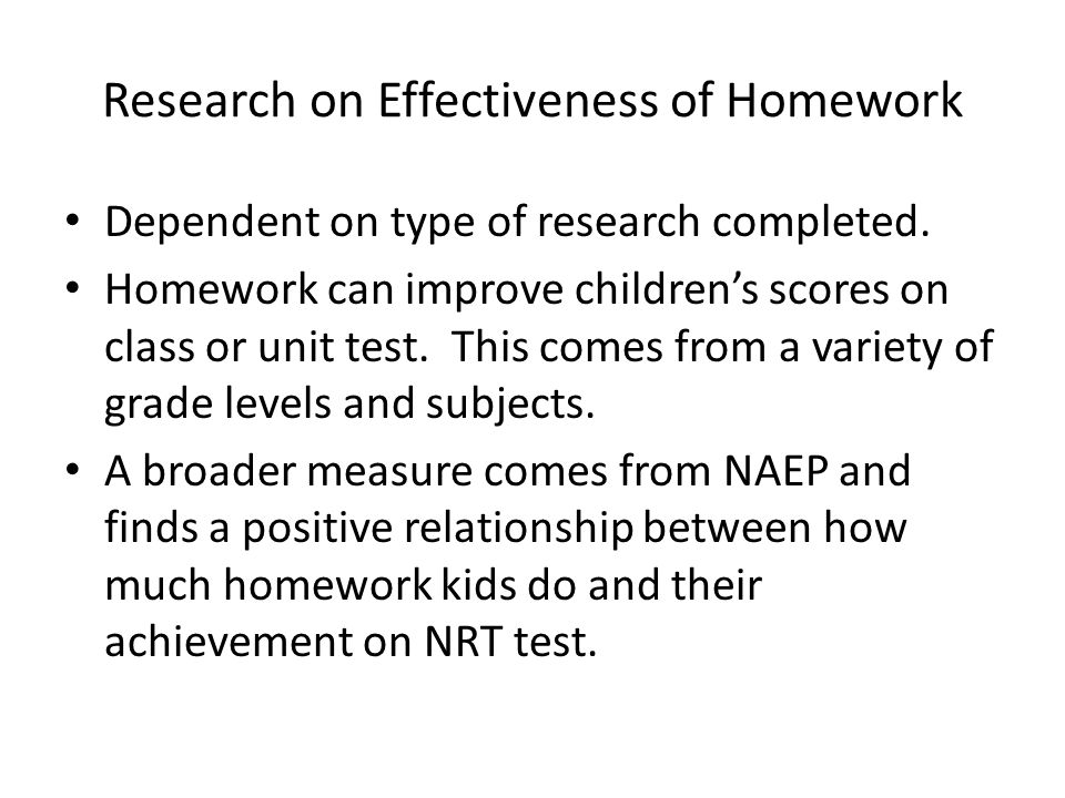 Research Homework