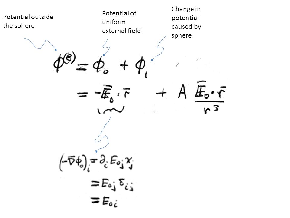 Lectric Ellipsoid Section 8 Sphere In A Uniform 3 Change In Potential Ca By Sphere Of Uniform External Field Outside The