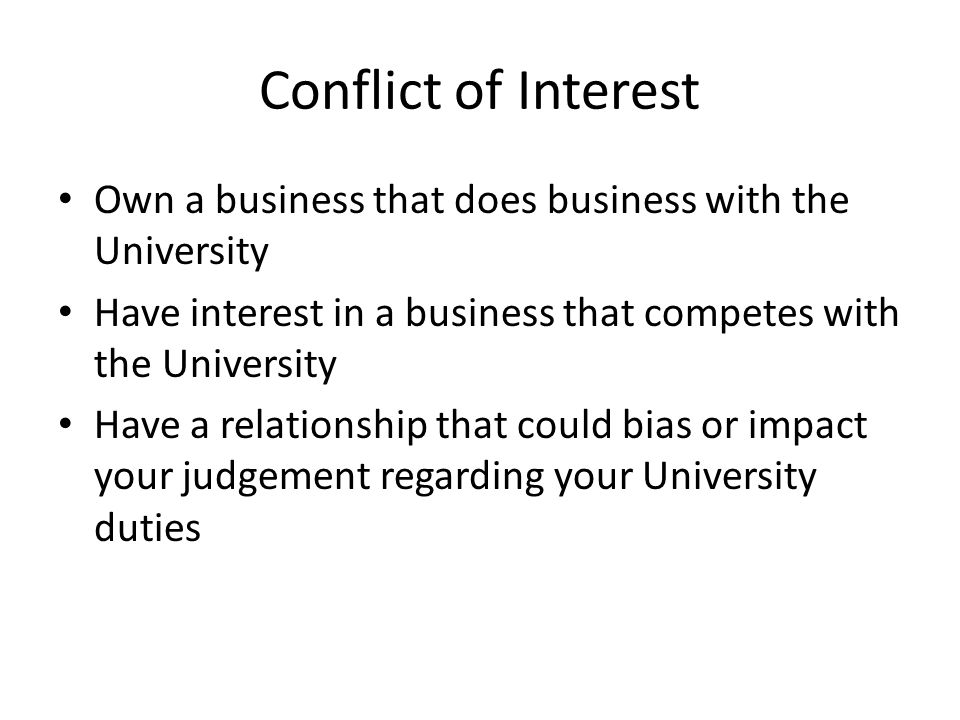 bias and conflict of interest bias and conflict of interest