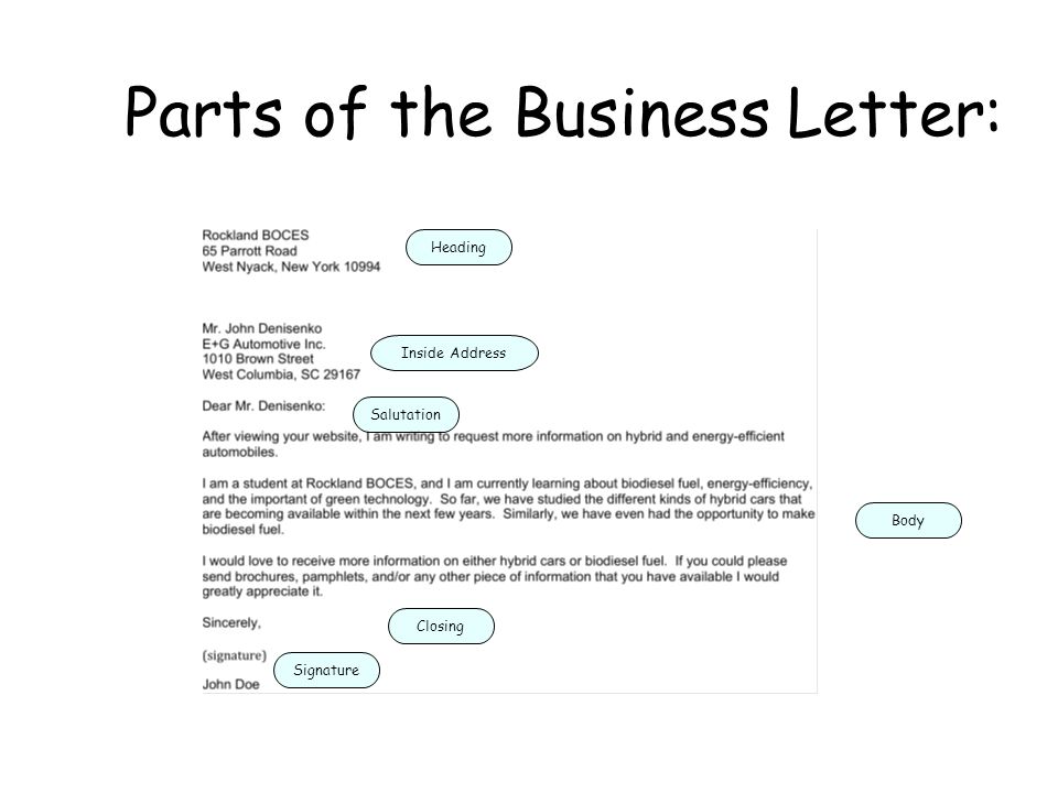 request of information letter