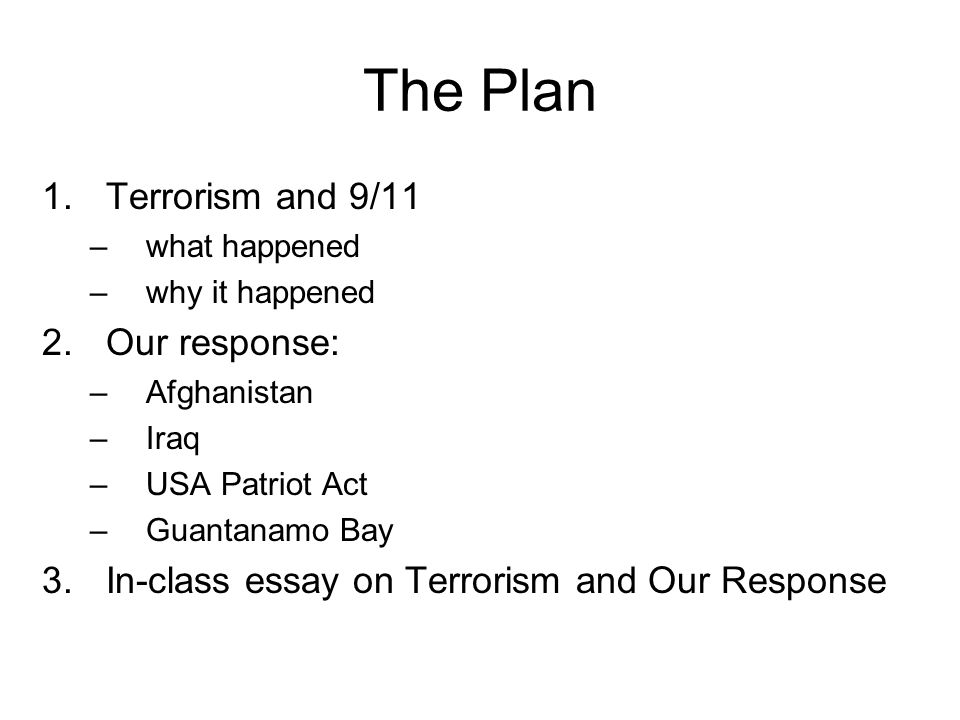 essay on terrorism