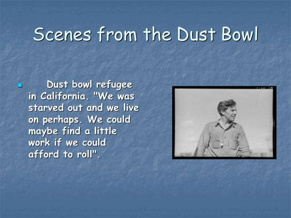 Great depression refugee