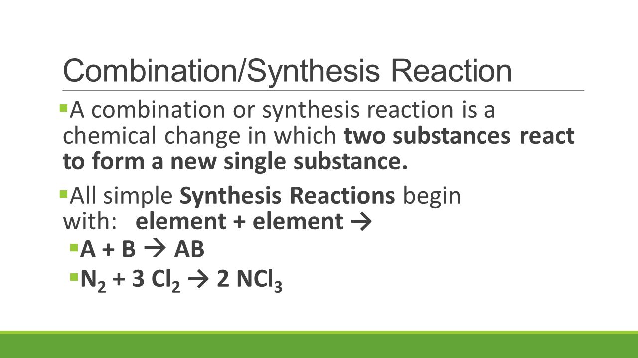 Chemical Equation For Synthesis Talkchannels Aim What Are The Five General Types Of Reactions Do Now Write