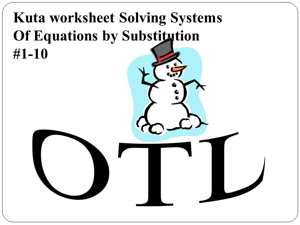 Solving Systems Using Substitution Prealgebra I Can Find Solutions 9 Kuta Worksheet Solving Systems Of Equations By Substitution 1 10