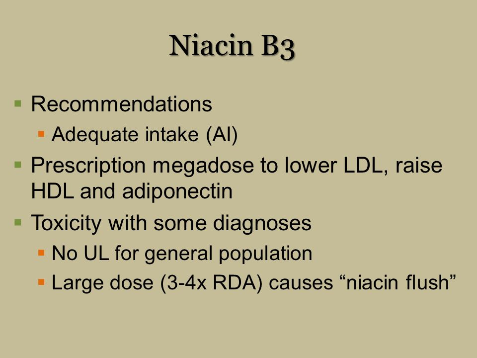 Megadose niacin
