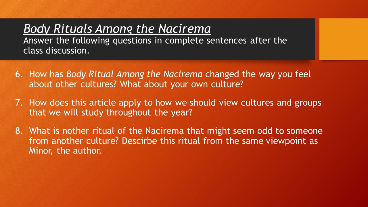 Body Ritual Among The Nacirema Essay Original Content Chemistry Assignment Help also Essay On Business Communication Paper Vs Essay