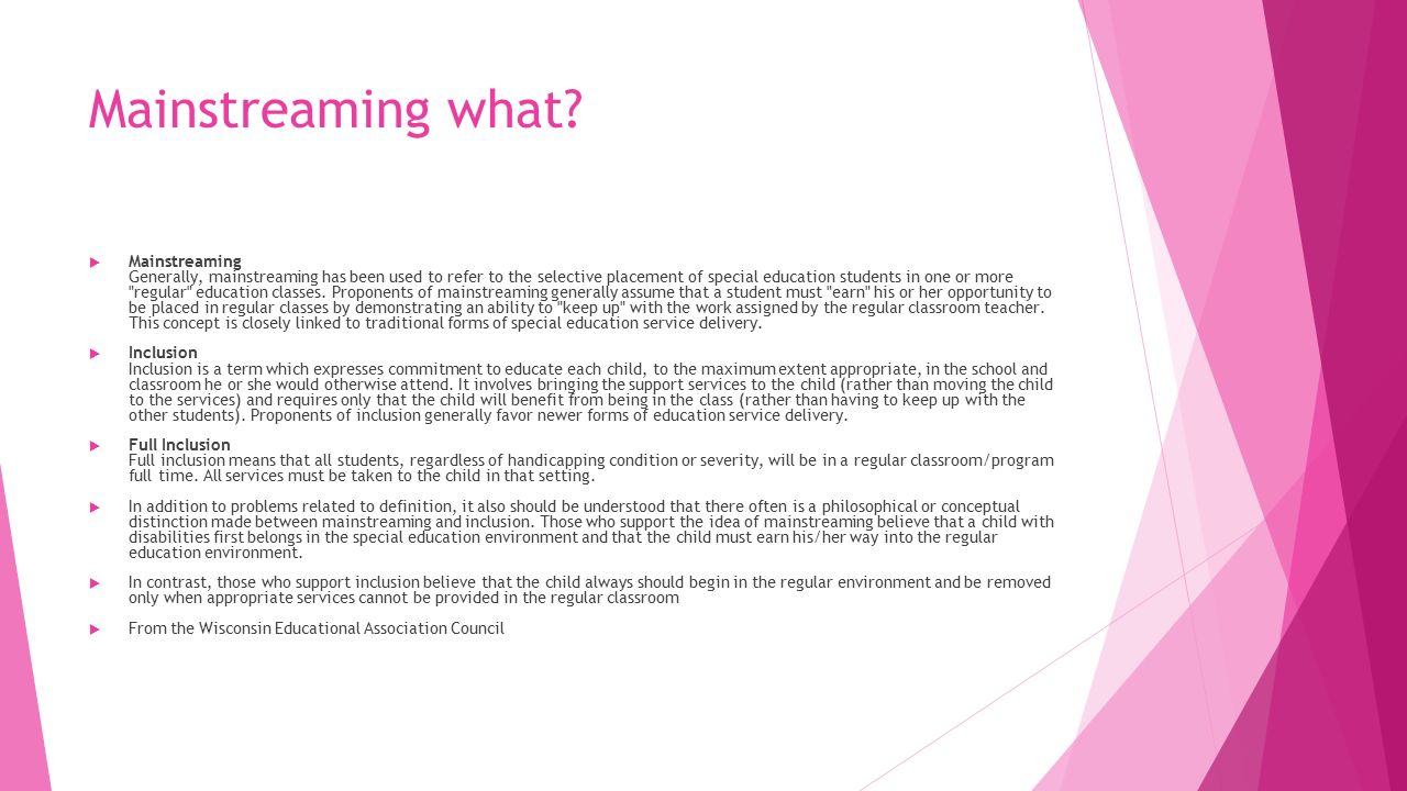 mainstreaming special education and regular classroom mainstreaming special education and regular classroom