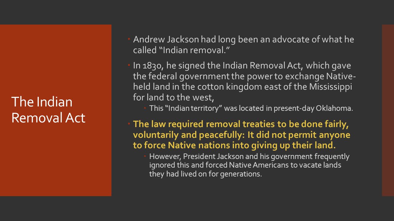 a study of the removal act and the native americans Between europeans and native americans indian removal act students study the shift in federal indian policy from removing native tribes. a study of the removal act and the native americans Between europeans and native americans indian removal act students study the shift in federal indian policy from removing native tribes.