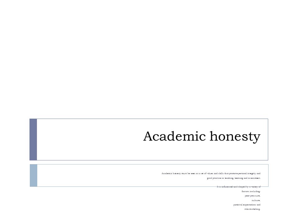 Academic Honesty Essay