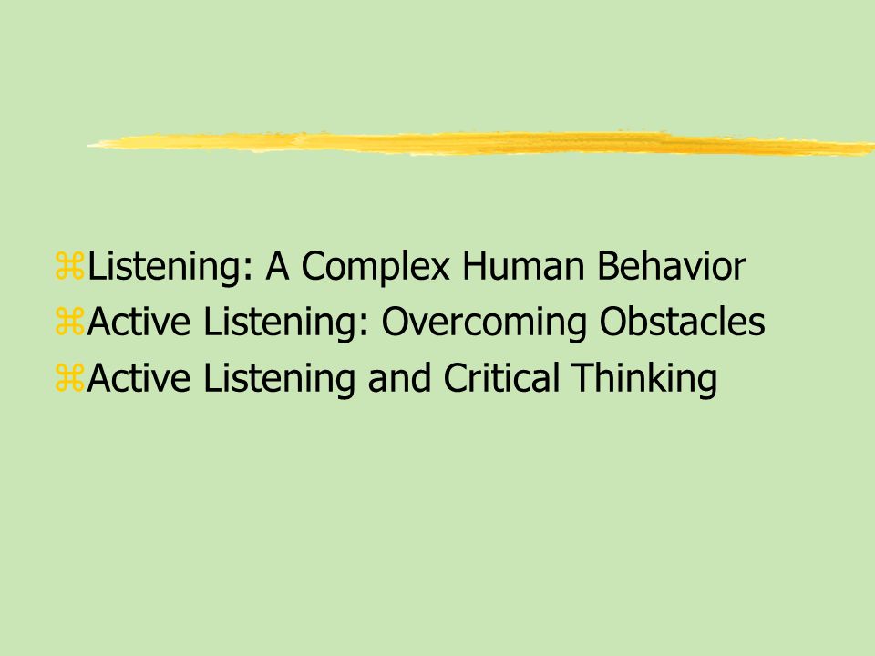 Obstacles Of Critical Thinking