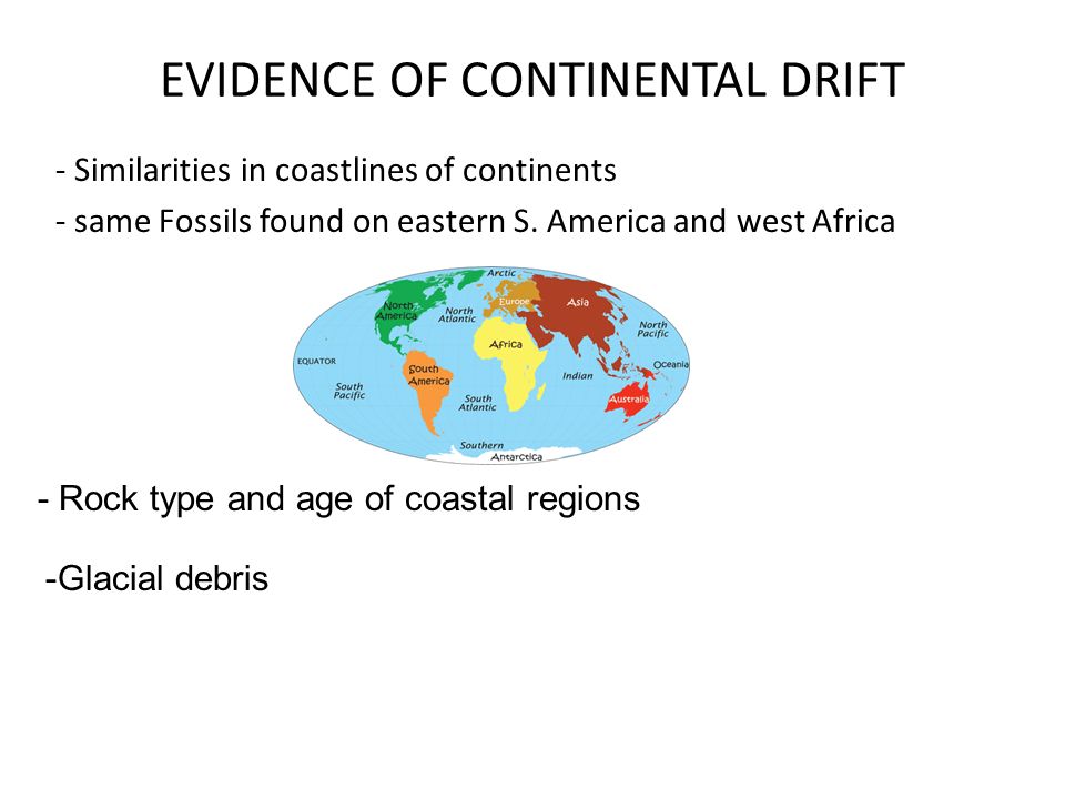evidence of continental drift evidence of continental drift