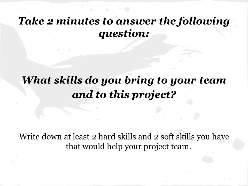 what skills can you bring