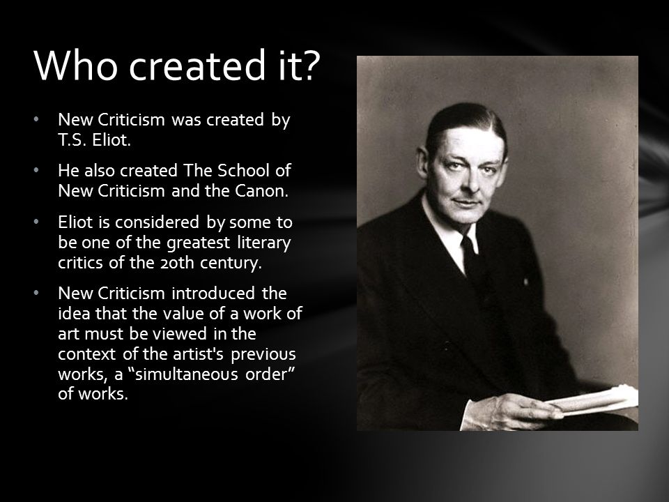 eliot essays poetry criticism We will write a cheap essay sample on poetry allusions of w b yeats and ts eliot more essay examples on poetry analysis on allusion the. eliot essays poetry criticism We will write a cheap essay sample on poetry allusions of w b yeats and ts eliot more essay examples on poetry analysis on allusion the.