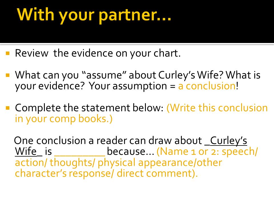 curleys wife Curley's wife character analysis - free download as pdf file (pdf), text file (txt) or read online for free an essay on curley's wife from. curleys wife Curley's wife character analysis - free download as pdf file (pdf), text file (txt) or read online for free an essay on curley's wife from.