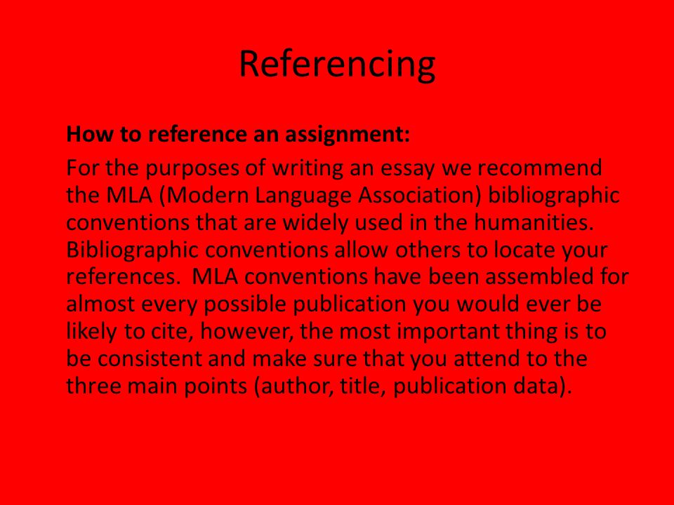 How To Reference My Assignment