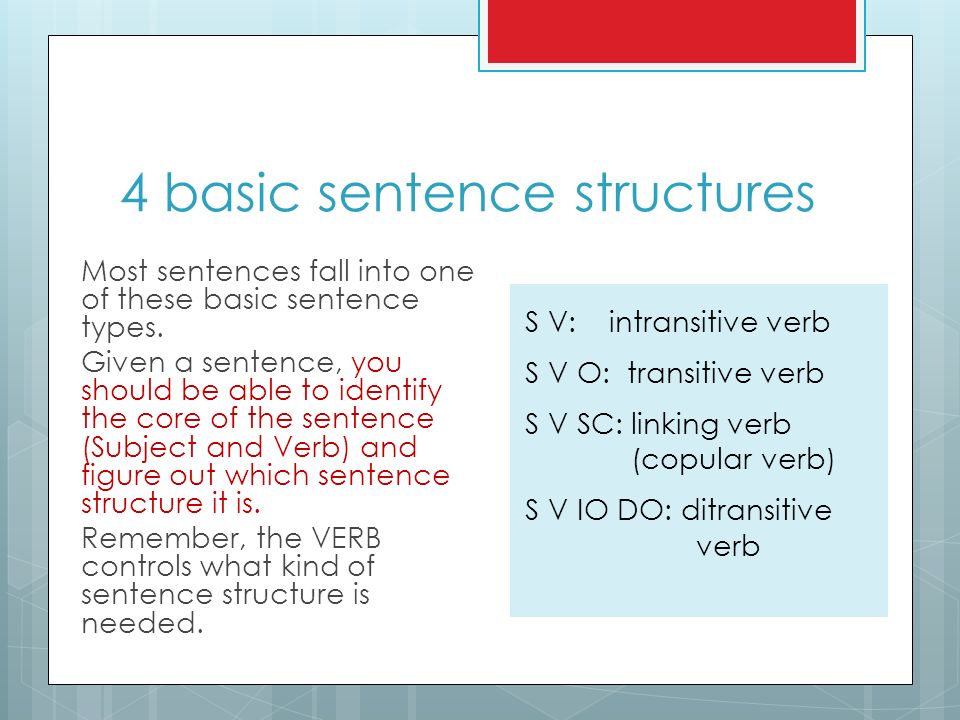 sentance structures