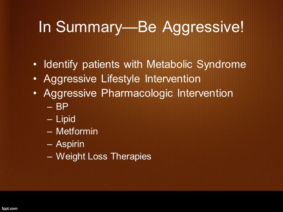 Metabolic syndrome metformin