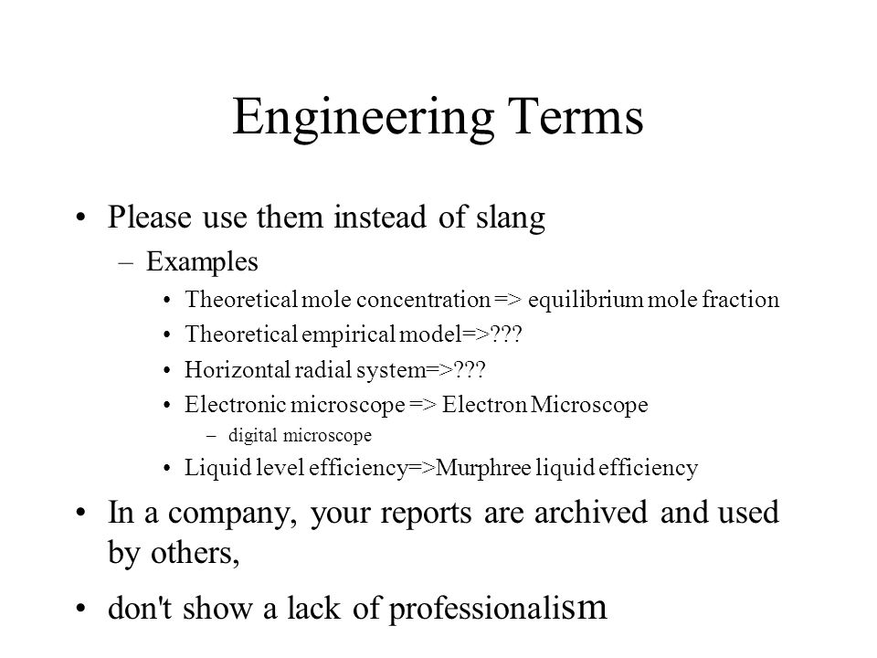 Period I Reports Getting Better Equations Complete Middle Of Engineering Terms Please Use Them Instead Of Slang Examples Theoretical Mole Concentration Equilibrium