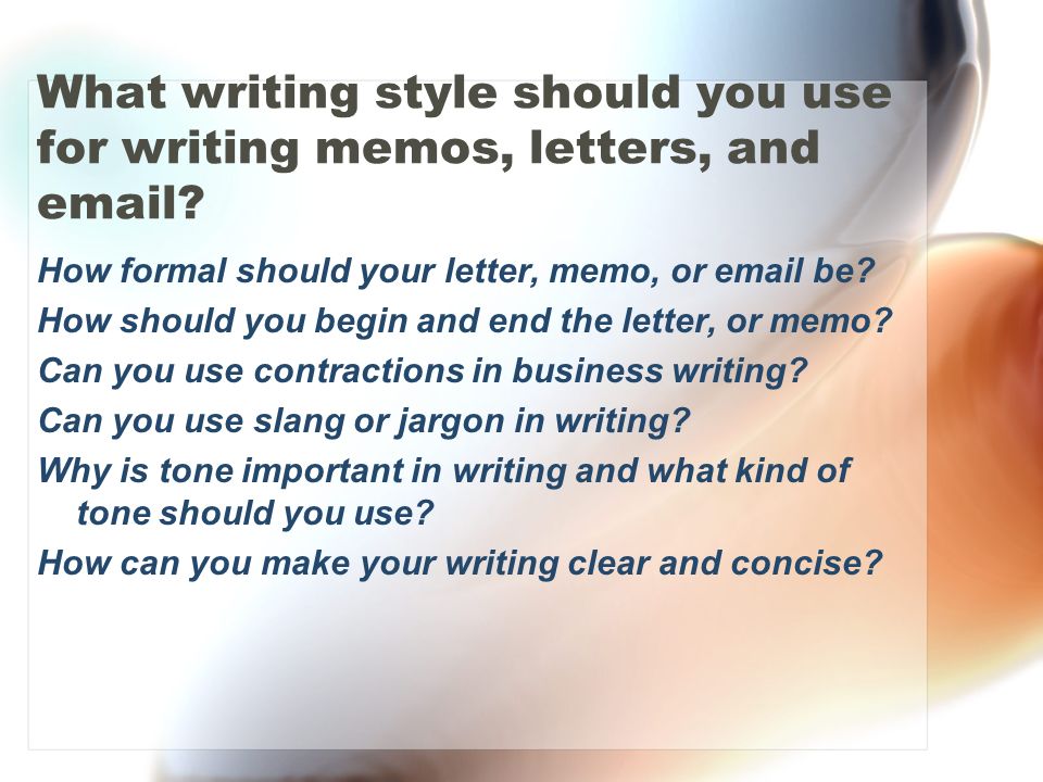 types of business writing types of business writing