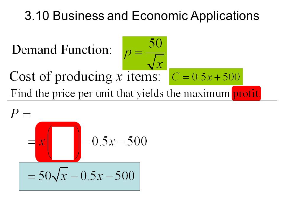 3.10 Business and Economic Applications