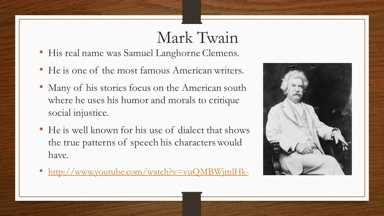 the description of samuel l clemenss life story in his books Despite his literary success and worldwide fame as mark twain, samuel l clemens wanted to be a successful businessman -- but his subscription publishing venture and other endeavors all failed twain's commercial enterprises are one aspect of the writer's life highlighted in the new cornell library. the description of samuel l clemenss life story in his books Despite his literary success and worldwide fame as mark twain, samuel l clemens wanted to be a successful businessman -- but his subscription publishing venture and other endeavors all failed twain's commercial enterprises are one aspect of the writer's life highlighted in the new cornell library.