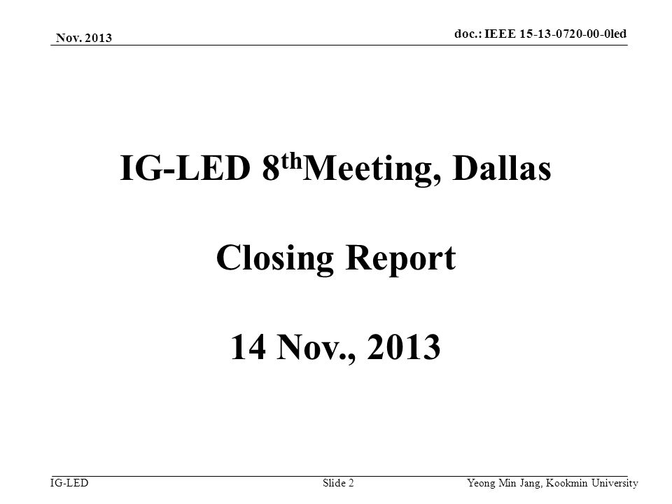 doc.: IEEE vlc IG-LED Nov.