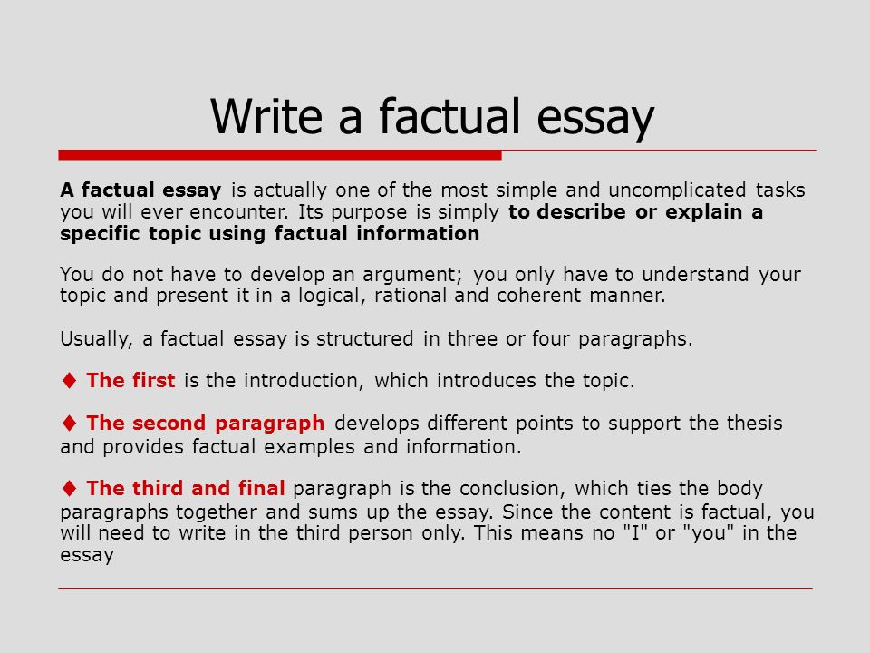 First Person Essay Example