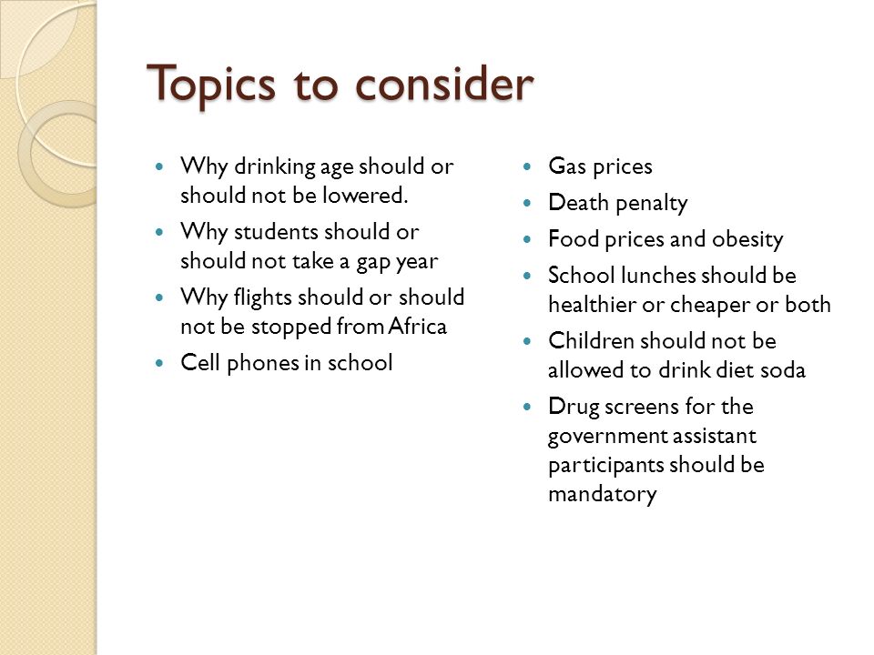 Argumentative essay examples lowering drinking age