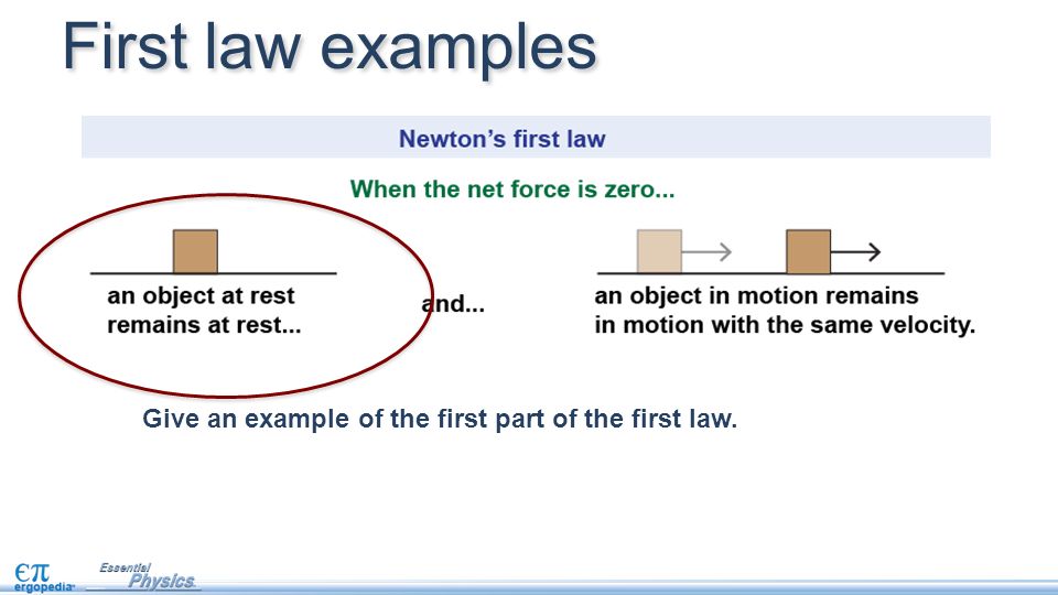 newton first law example