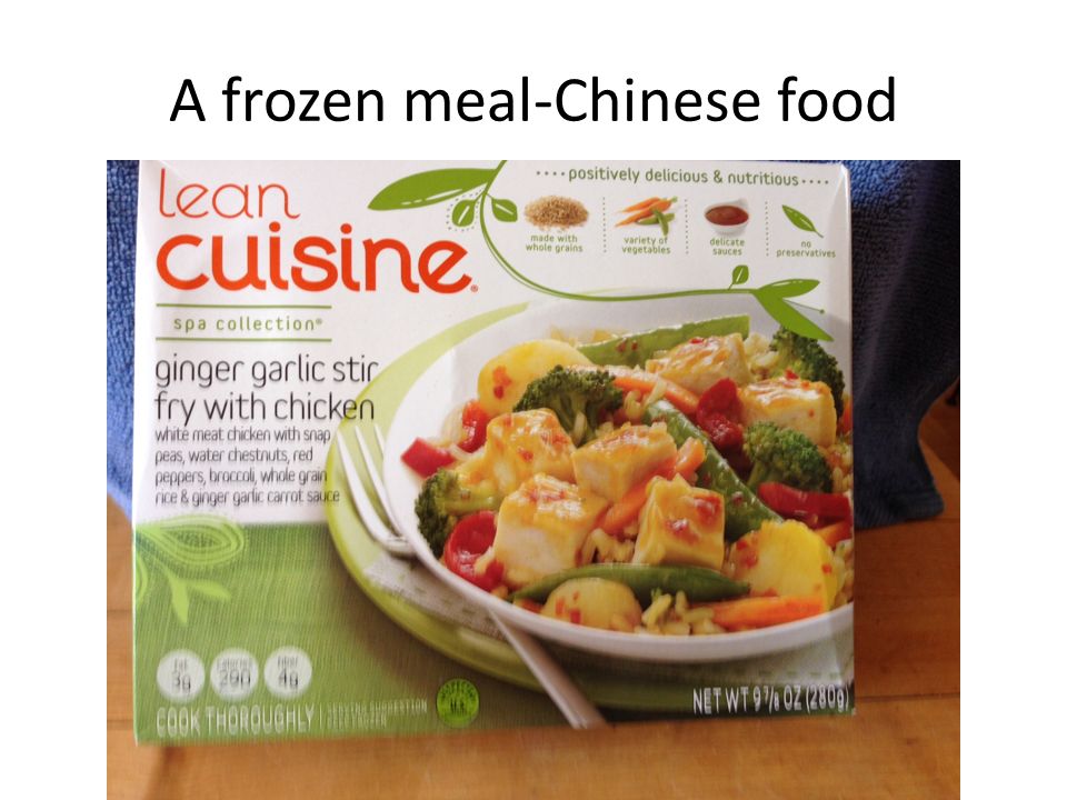 A frozen meal-Chinese food