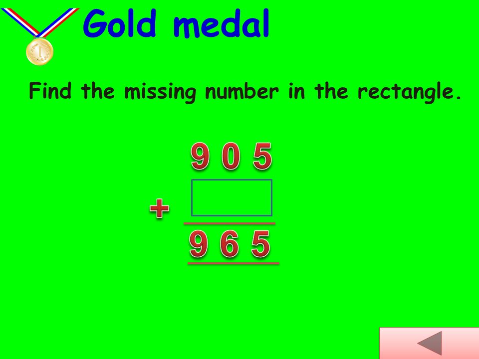 Find the missing number in the rectangle. Silver medal