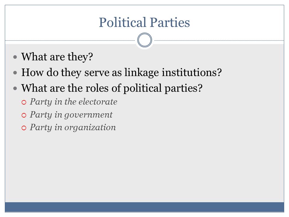how are political parties organized