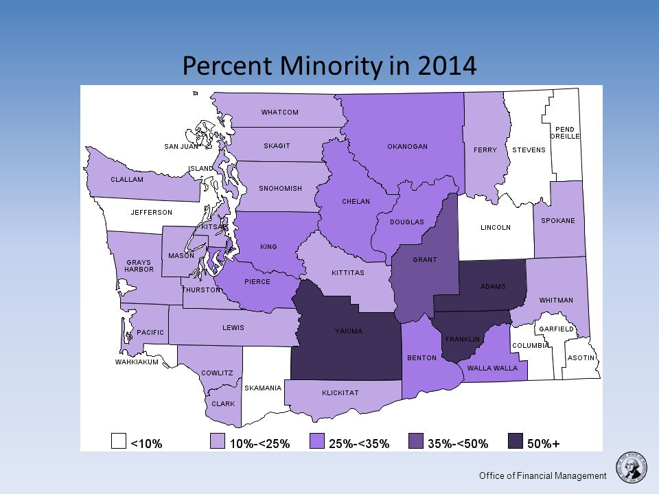 Office of Financial Management Percent Minority in 2014