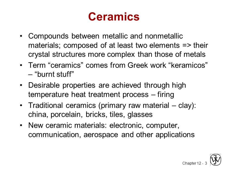Chapter Lecture 23 Structures and Properties of Ceramics ME 330 ... Chapter Lecture 23 Structures and Properties of Ceramics ME 330 ...