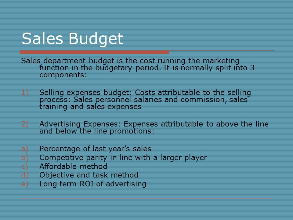 budgetary expenses