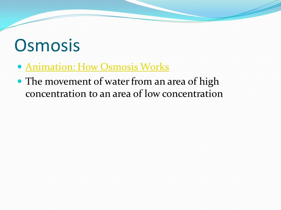 passive transport concentration gradient the difference in the animation how osmosis works