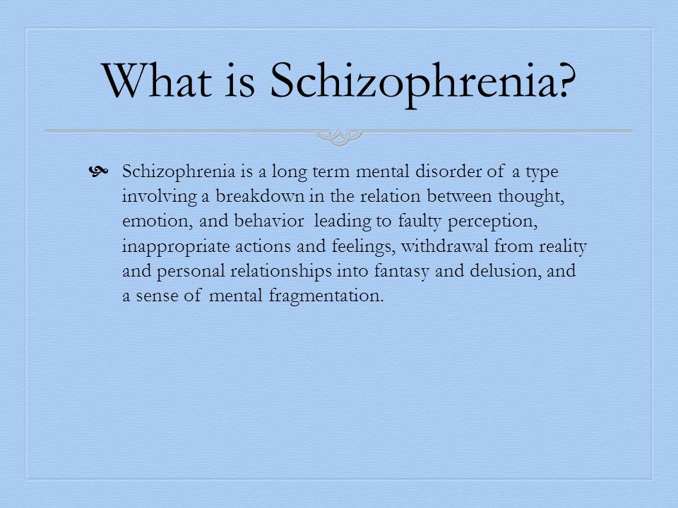 mental disorders schizophrenia essay mental disorders schizophrenia essay