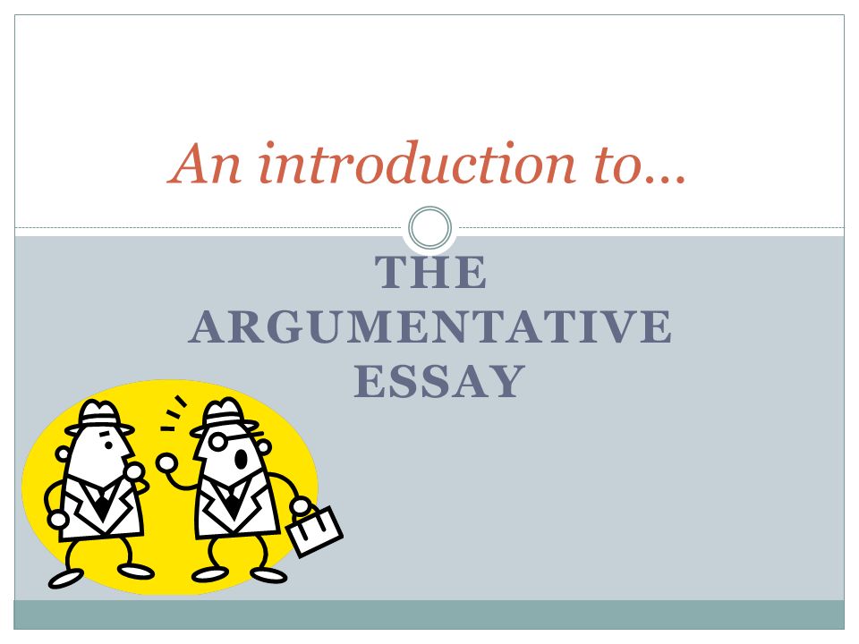 Introduction For An Argumentative Essay
