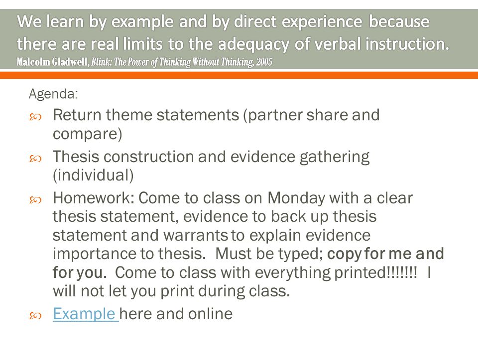 Clear Thesis
