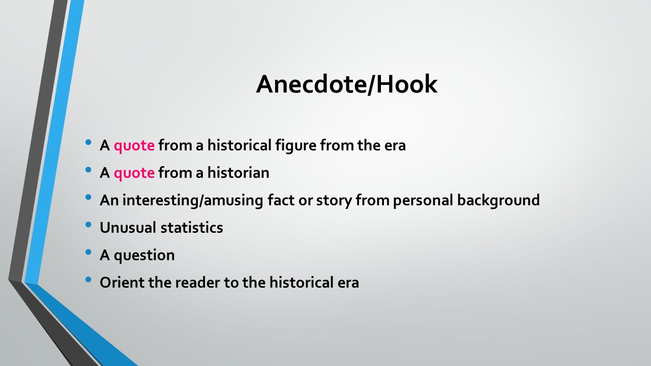 How to begin an essay with an anecdote