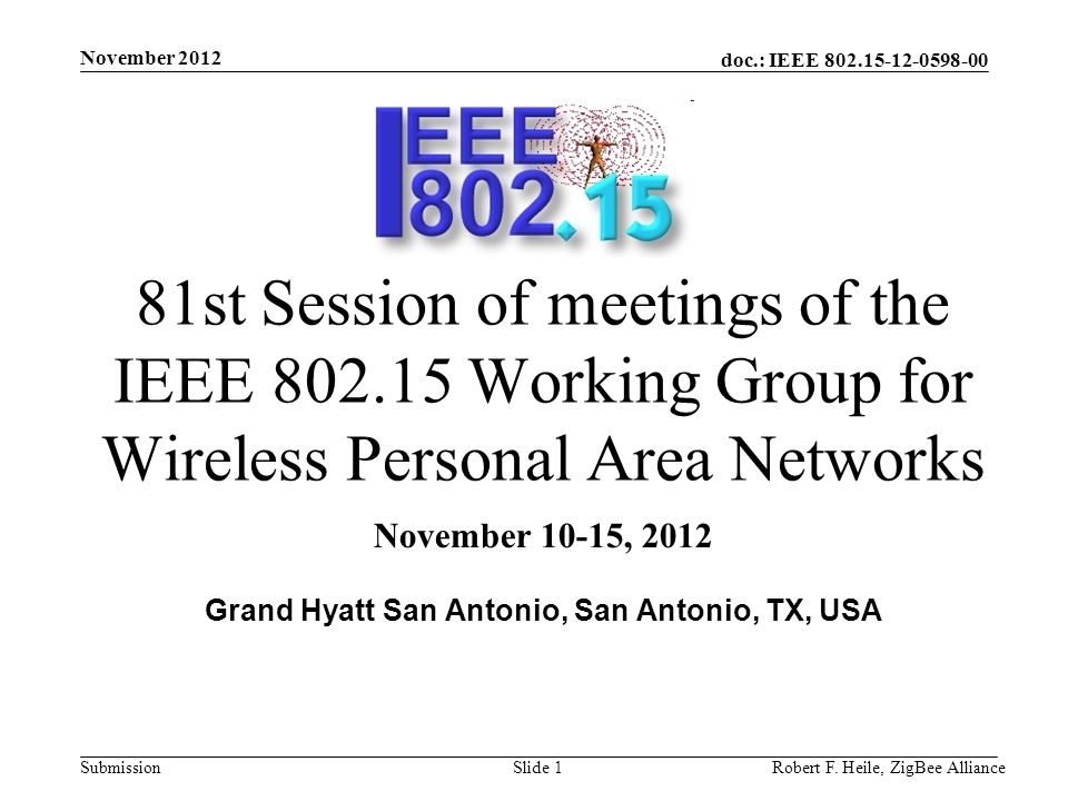 doc.: IEEE Submission November 2012 Robert F.