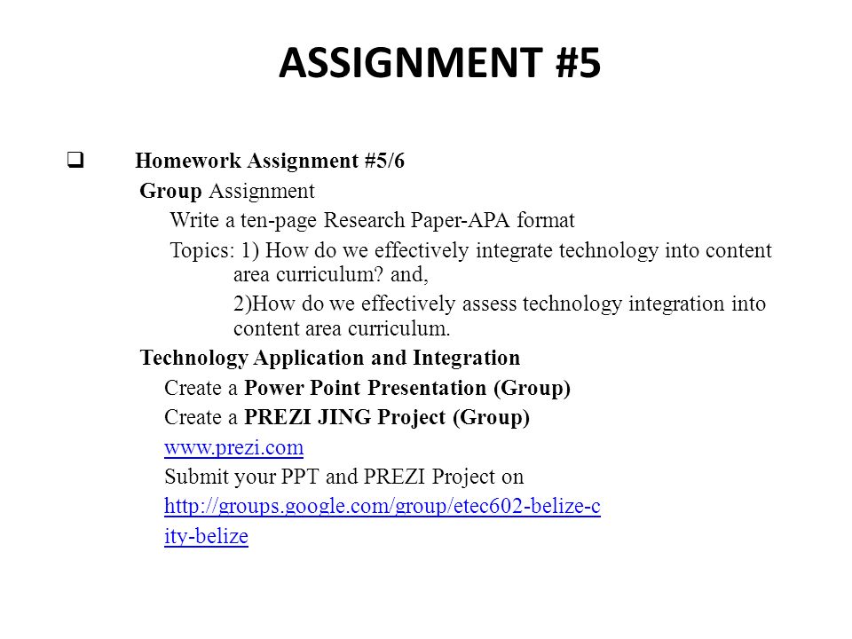 homework assignment 5 homework assignment 5
