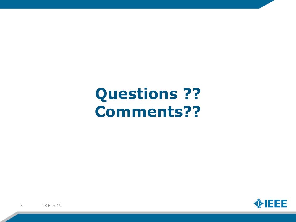 Questions Comments 28-Feb-168