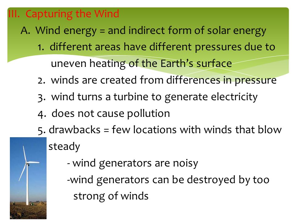 chapter 5 energy resources section 2 renewable sources of energy indirect form of solar energy