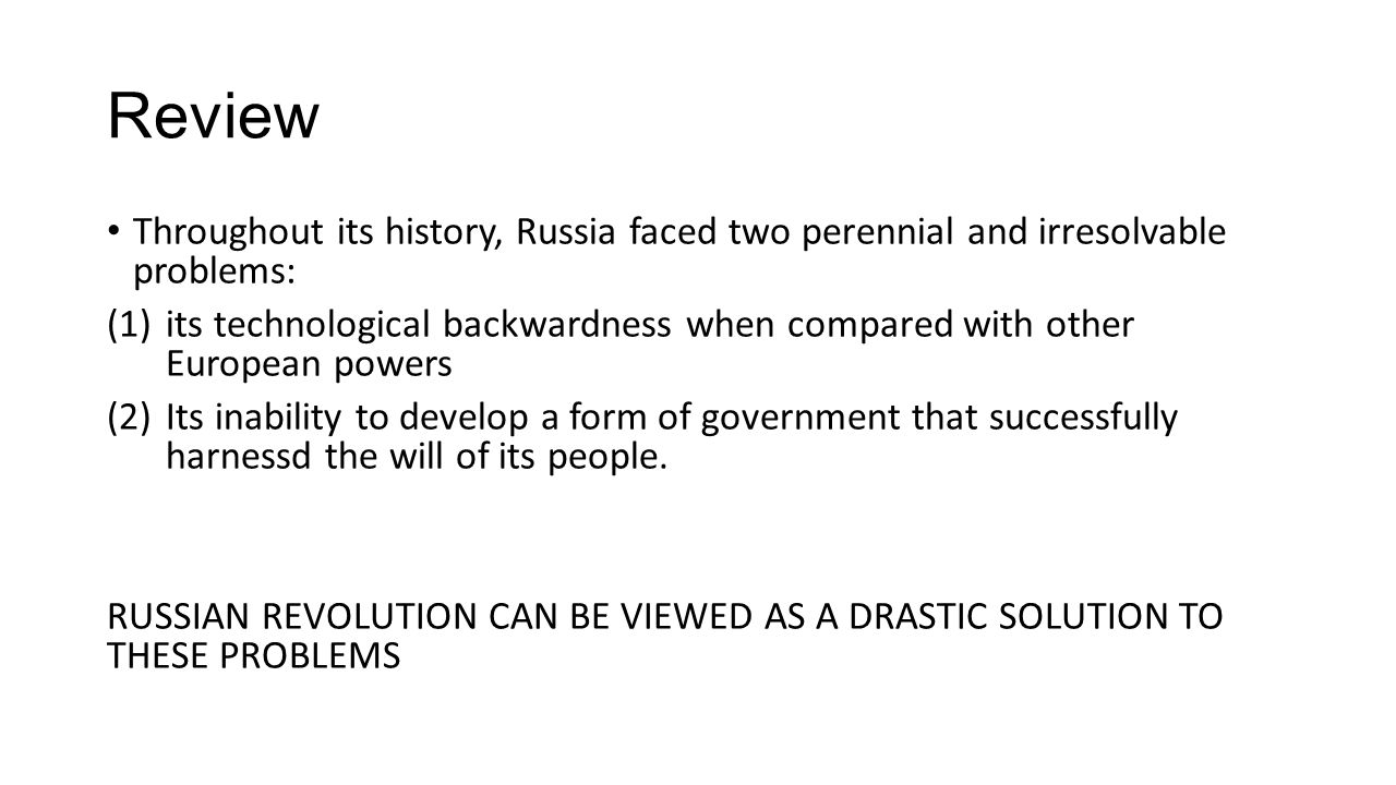 russian revolution importance and causes review throughout its russian form of government