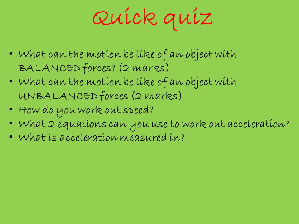 Additional Physics Forces L O To Know What Affects Stopping 2 Quick