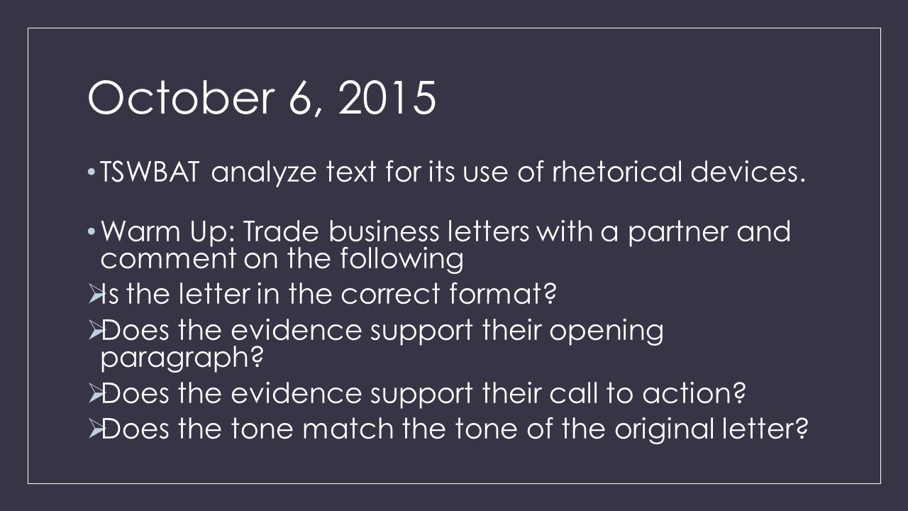 c letter from birmingham jail october 6 2015 tswbat analyze text rhetorical devices in letter from birmingham jail