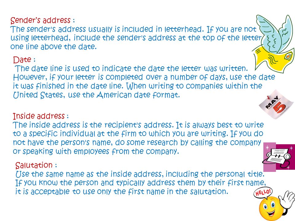 an introductory business letter is supposed to make a good how to format an address on one line