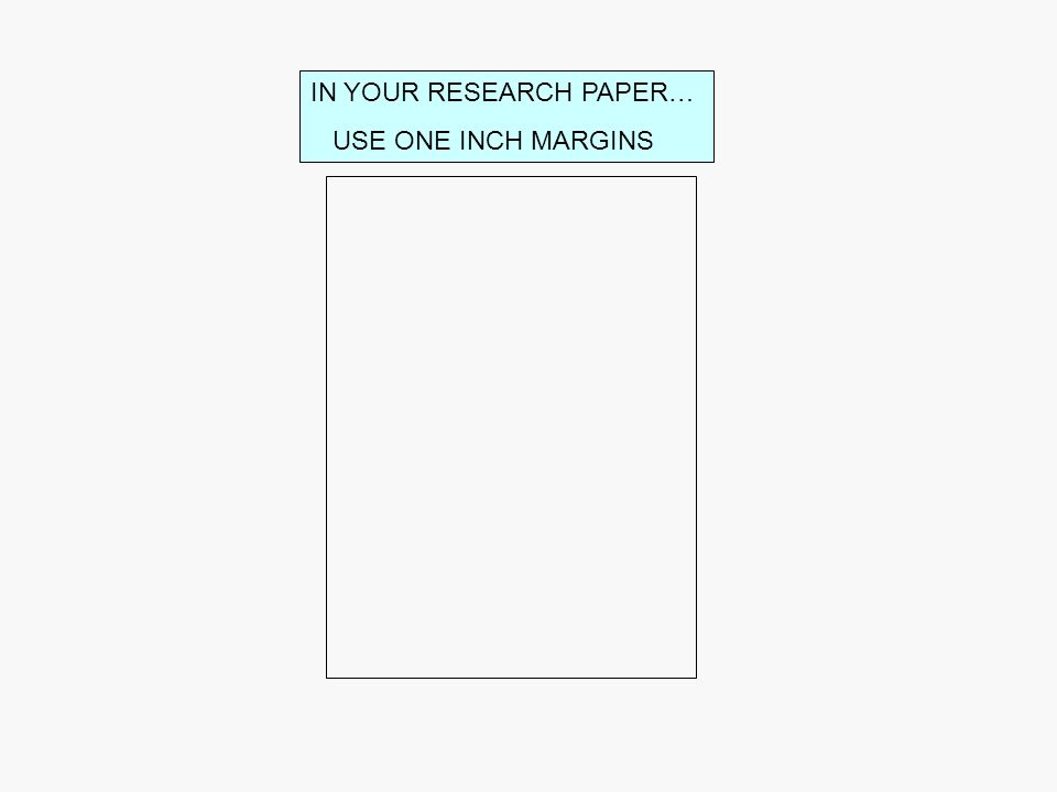 research paper margins
